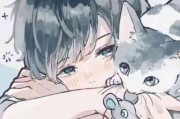 情侣头像一男一女抱猫卡通