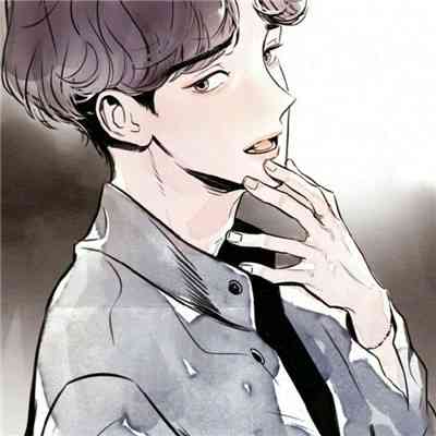 动漫男头像冷酷版黑白 第7张