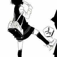 女孩卡通背影头像图片 第1张