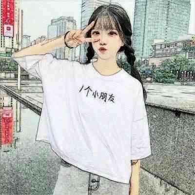 美女简笔头像画图片 第3张