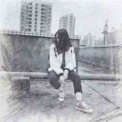 美女简笔头像画图片 第4张