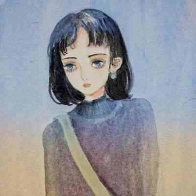 头像卡通高冷女生手绘 第1张