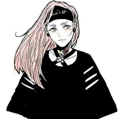 头像卡通高冷女生手绘 第9张