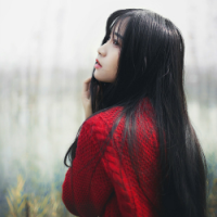 头像风景女手绘 第7张